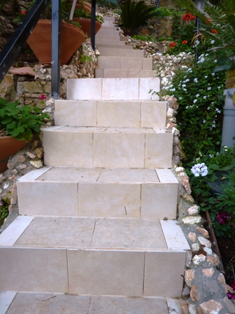 Haifa garden-stairway made of ceramic tile-resized