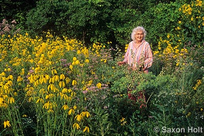 Lorrie Otto in her garden