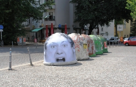 artistic igloo recyclable containers in Berlin