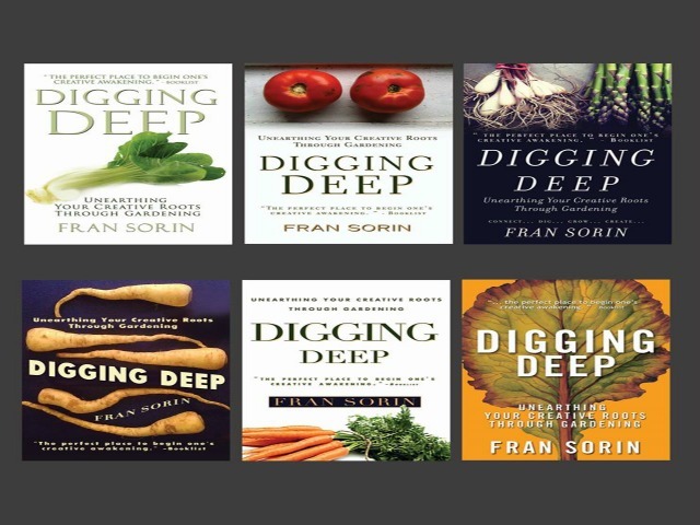 Initial attempts at a cover design for Digging Deep's 10th Anniversary Edition 